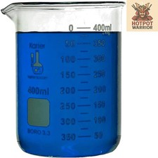 Compact Graduated Beaker - 400ml Low Form Borosilicate Glass for Precise Lab Use