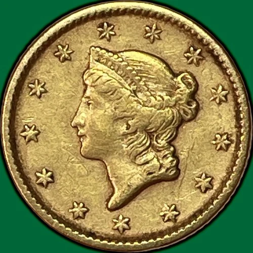 1851 Liberty Head Gold Dollar Extremely Fine XF Coin #33711