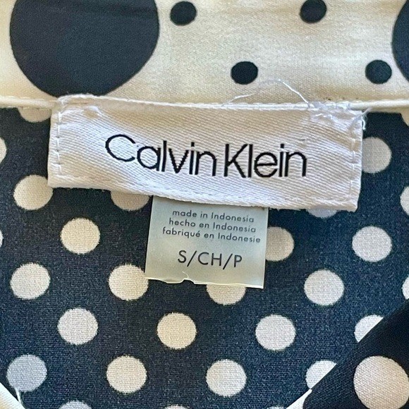 Calvin Klein Polka Dot Panel Patchwork Print Shir… - image 12