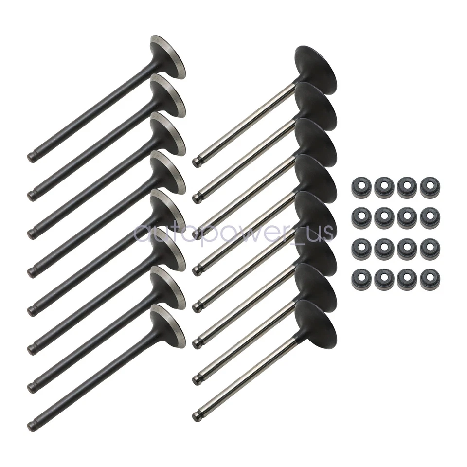 Válvulas de escape de admisión con sellos Fit 98-05 Toyota Corolla MR2 Celica GT 1.8 1ZZFE Foto 2 de 4