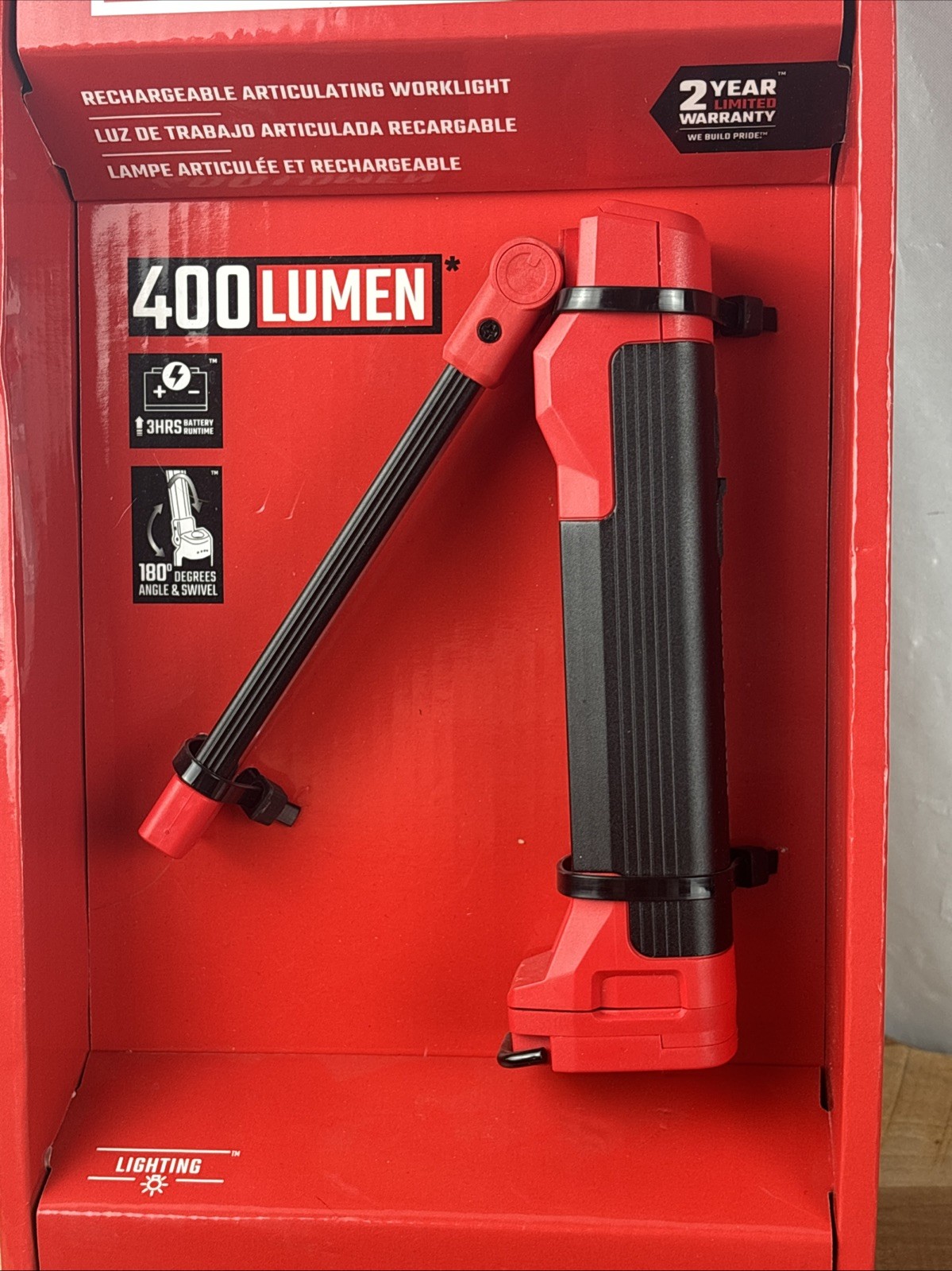 Craftsman CMMT25165 Rechargeable Articulating Work Light 400 Lumens