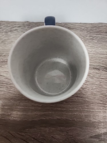 Vintage North Carolina Kaffeebecher blau gesprenkelt weiß Hartriegel Blume Souvenir Tasse - Bild 6 von 7