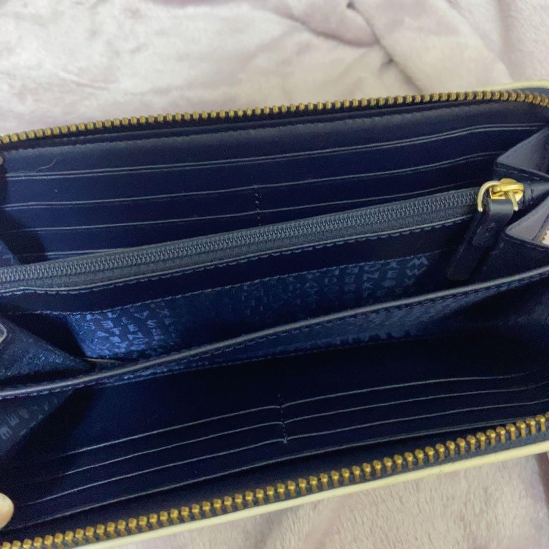 Kate Spade long wallet with fringe design in navy thumbnail 3
