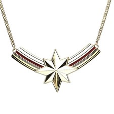 Marvel Captain Marvel Logo Curb Chain Necklace
