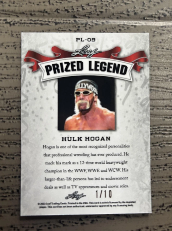 Hulk Hogan 2023 Hoja Preciada Leyenda Metal Rosa/10 RC Foto 2 de 2