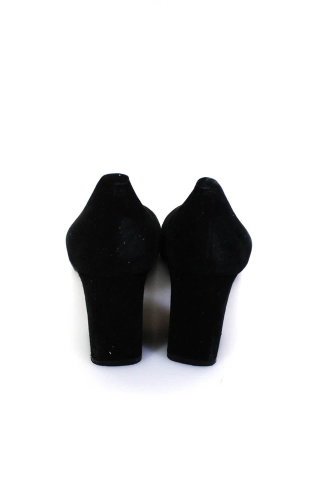 Zapatos de salón Marc Fisher para mujer de gamuza punta gruesos de tacón alto negros talla 6M Foto 3 de 4