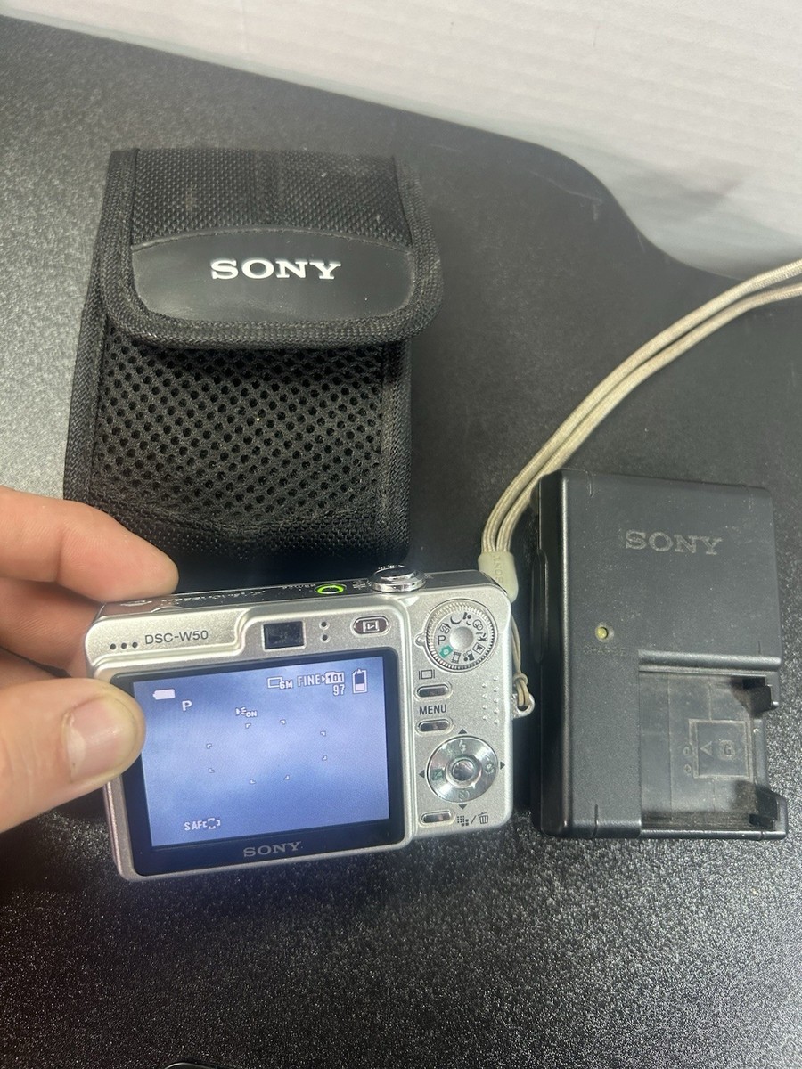 Sony Cyber-shot DSC-W50 6.0MP Digital Camera - Silver for sale