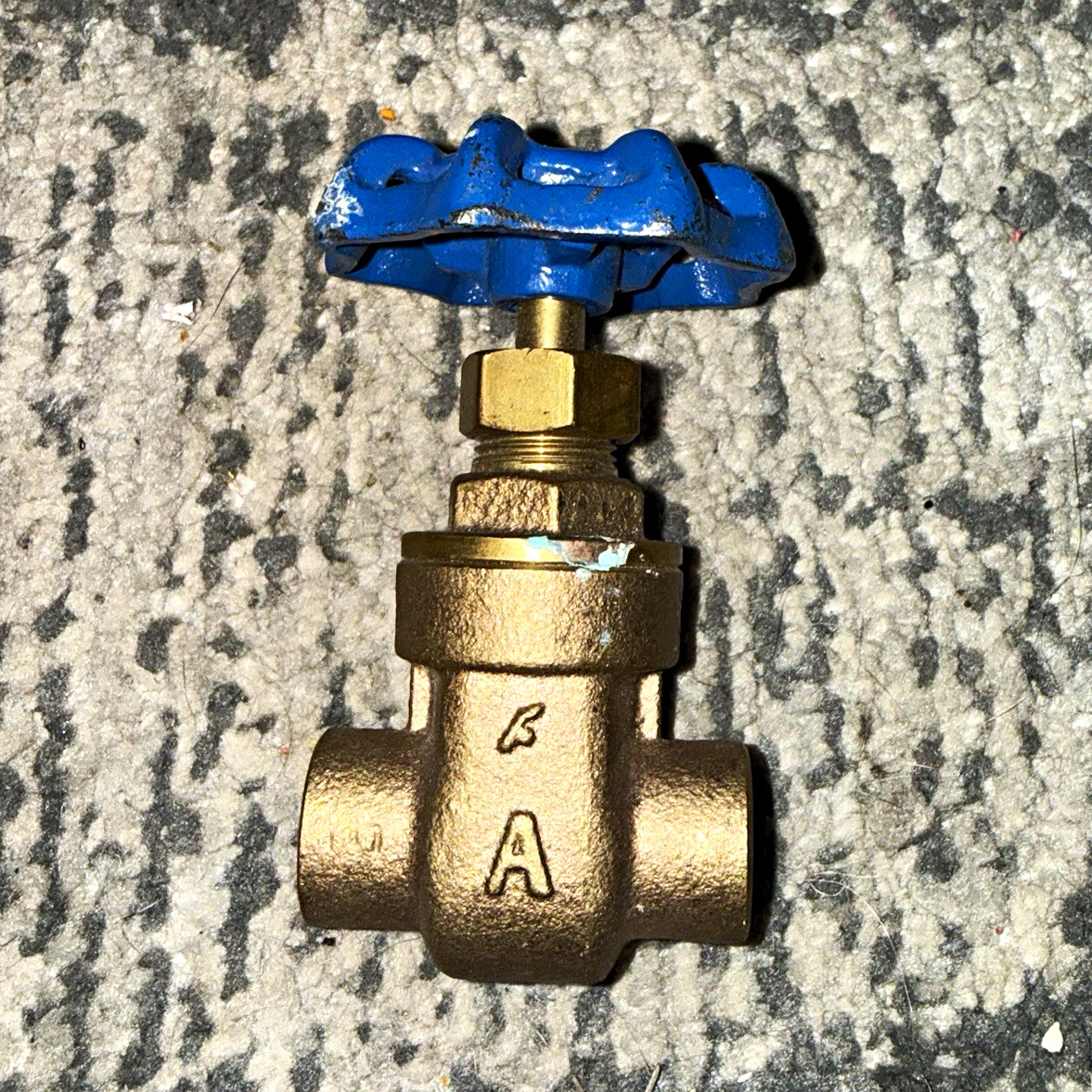 1/2 in Brass Manual Gate Valve Non-Rising Stem for Water, 200 WOG Class 200