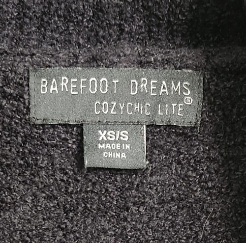 Barefoot Dreams CozyChic Lite Circle Cardi Sweater Size XS/S Black With Pockets - Picture 3 of 13