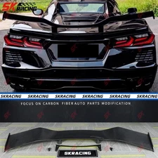 Dry/Wet Carbon Fiber Rear Trunk Spoiler Wing Fits For Chevrolet Corvette C8 20+ 