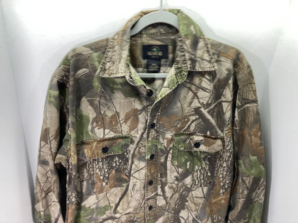 Red Head Real Tree Hunting Shirt Mens M Multicolor Camouflage Pockets Outdoor - Image 4 of 4