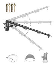 VEVOR Wall Mount Triangle Boom Arm Light Stand 39.37 in Ring Light Support