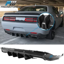 Fits 15-23 Dodge Challenger IKON V2 Rear Bumper Lip Diffuser Carbon Fiber Print