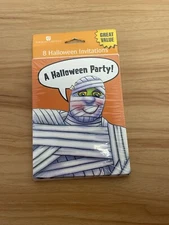 Vintage American Greetings Halloween Mummy Party Invitations 8 Count NEW