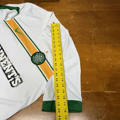 Celtic Jersey Mens Large White Soccer 2014 2015 Dri Fit Nike | eBay