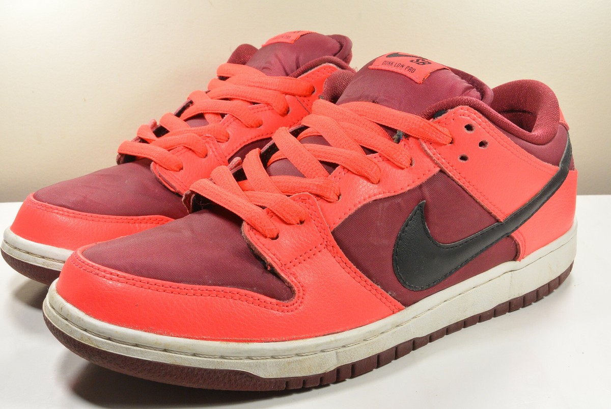 NIKE 2014 DUNK LOW SB 304292-606 LASER CRIMSON 8 VINTAGE AIR  display picture 3