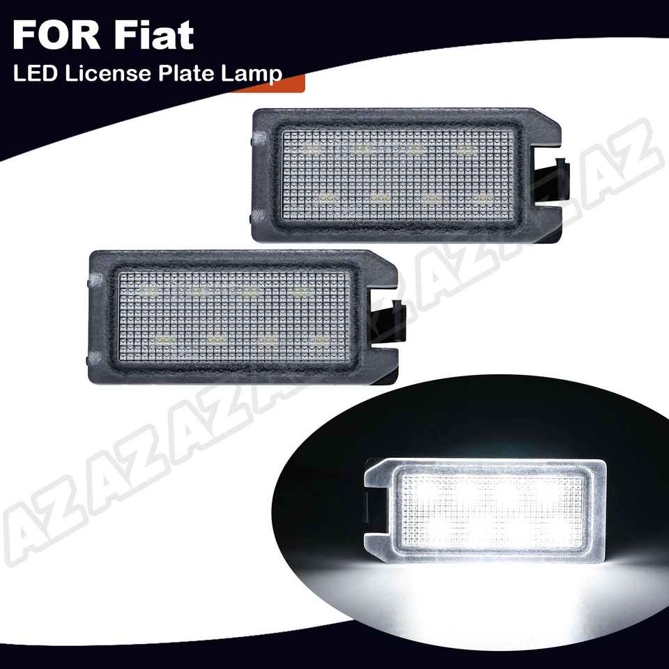 For Jeep Grand Cherokee Compass Patriot Fiat 500 Dodge LED License Plate Lights - Image 2 of 4