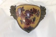 Art Deco Sconce ,Bronze ,Art Glass style of Galle' one