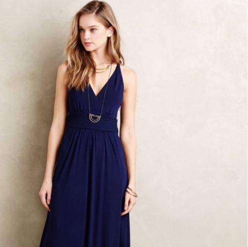 New Anthropologie Maeve Yuma Maxi Dress Size 8 MSRP: $148 Blue - Picture 2 of 4