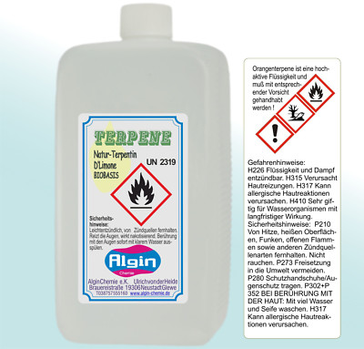 Terpene D-Limone  1 Liter  Balsamterpentin Verdünner 3D-Drucker 