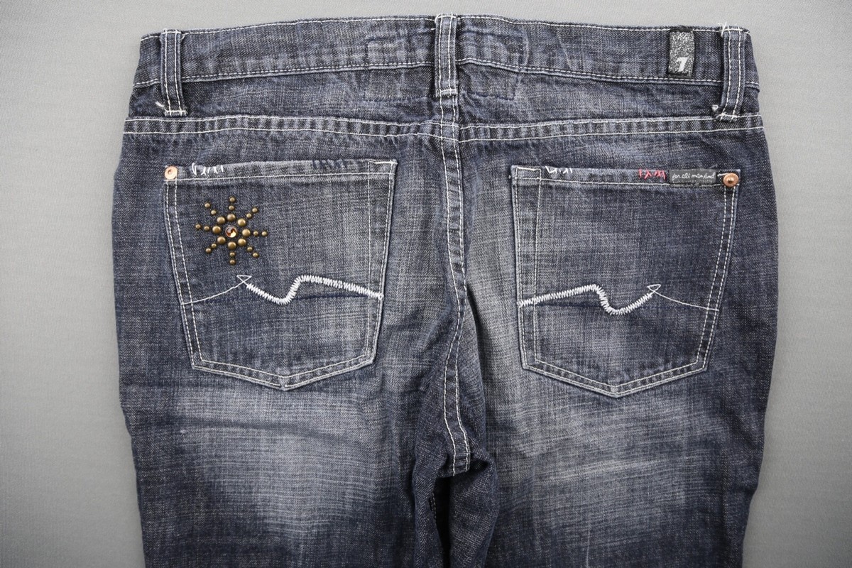 Vintage 7 For All Mankind Jeans Great China Wall Embellished Size