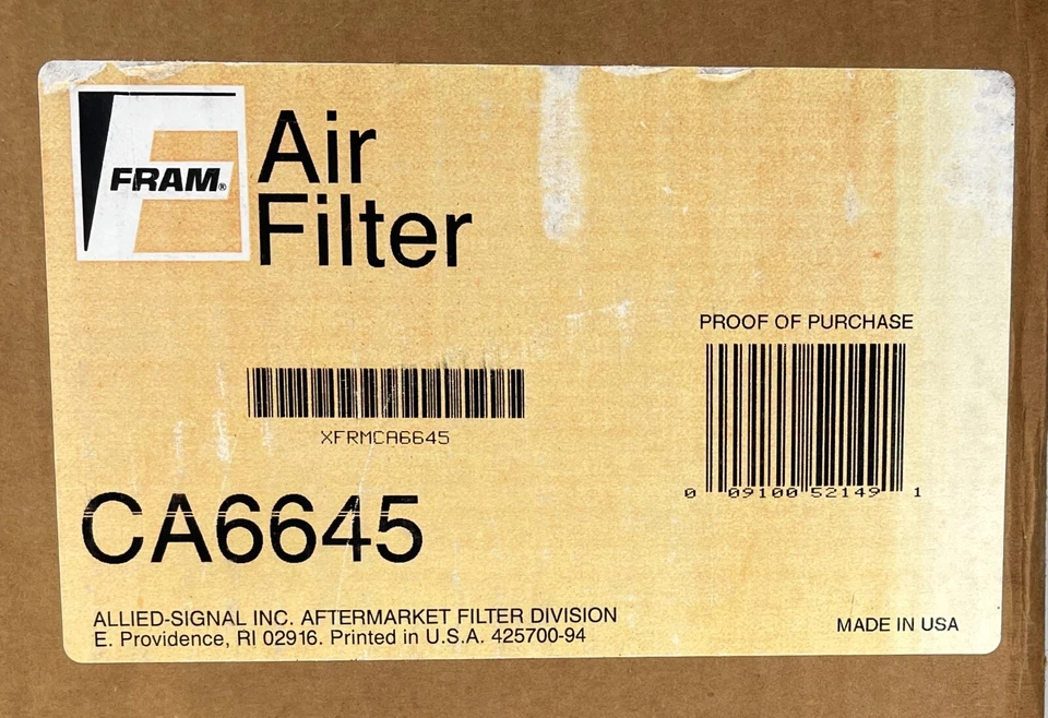 Filtro de aire Fram ca6645 / CARQUEST 88845 para selecto Ford F CF6000 CF7000 CFT8000 Foto 2 de 4