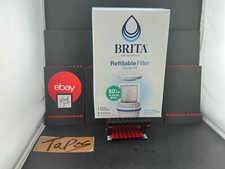 Brita Refillable Water Filtration Starter Kit w/ 1 Filter Shell  3 Filter Refills
