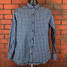 Johnston  Murphy Shirt Mens Medium Checkered Button Down
