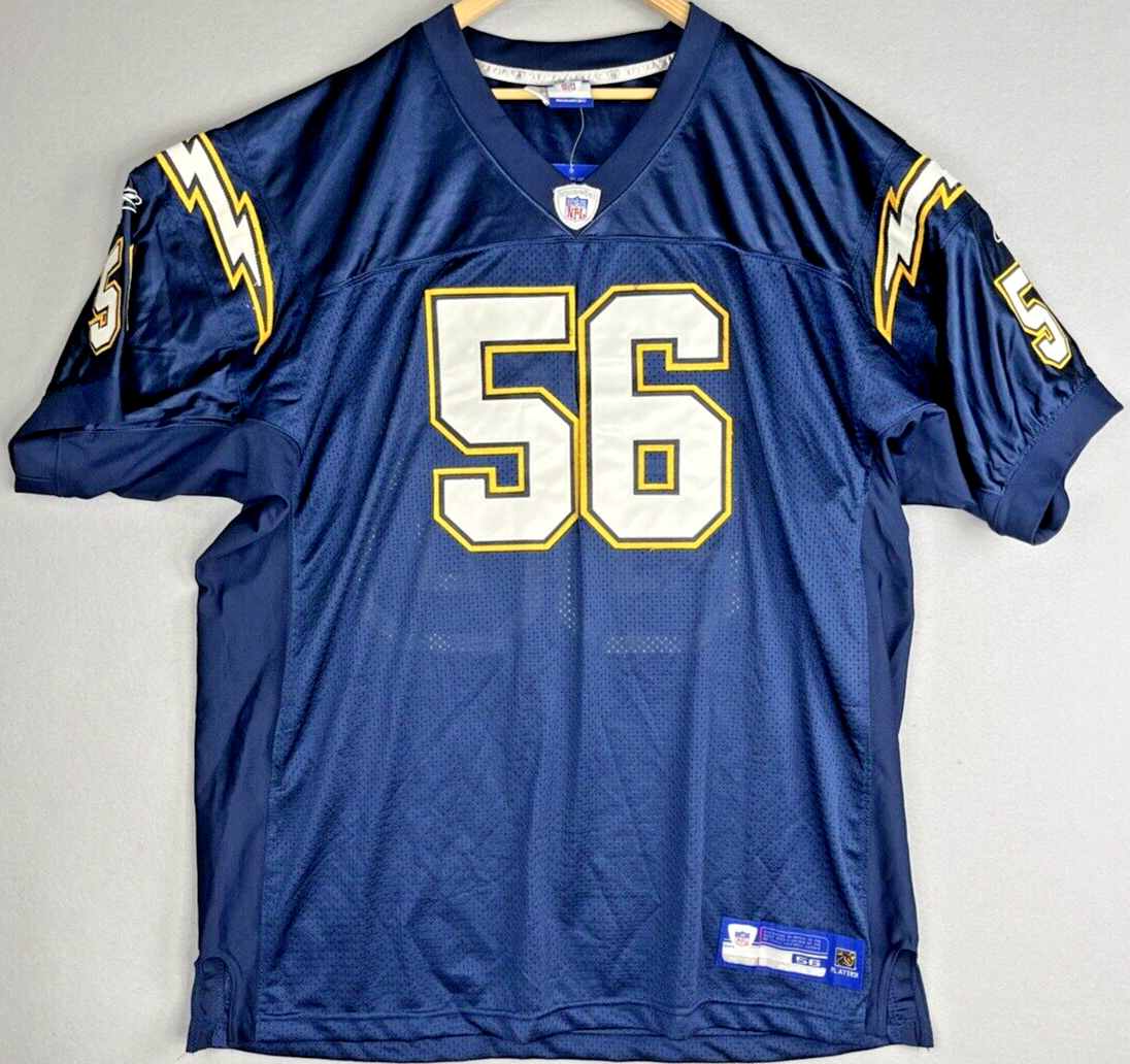 NWT Reebok VTG Authentic San Diego Chargers Shawne Merriman Jersey Mens 56 3XL