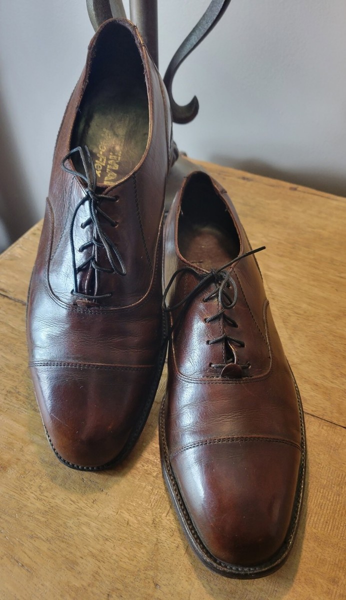 Vintage Freeman Free Flex Brown Cap Toe Oxford Dress Shoes  display picture 3