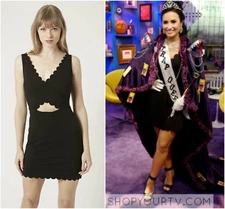 TOPSHOP  SEXY  CUTOUT  SCALLOP  EDGE   BODYCON   MINI  DRESS  Sz 4 S UK 8  NEW