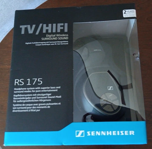 Sennheiser Over Ear RF Wireless Surround Sound TV Headphones RS 175
