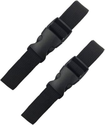 Ayicoo 2-Pack 13ft Nylon Straps Utility Straps with Quick Release Buckle Black