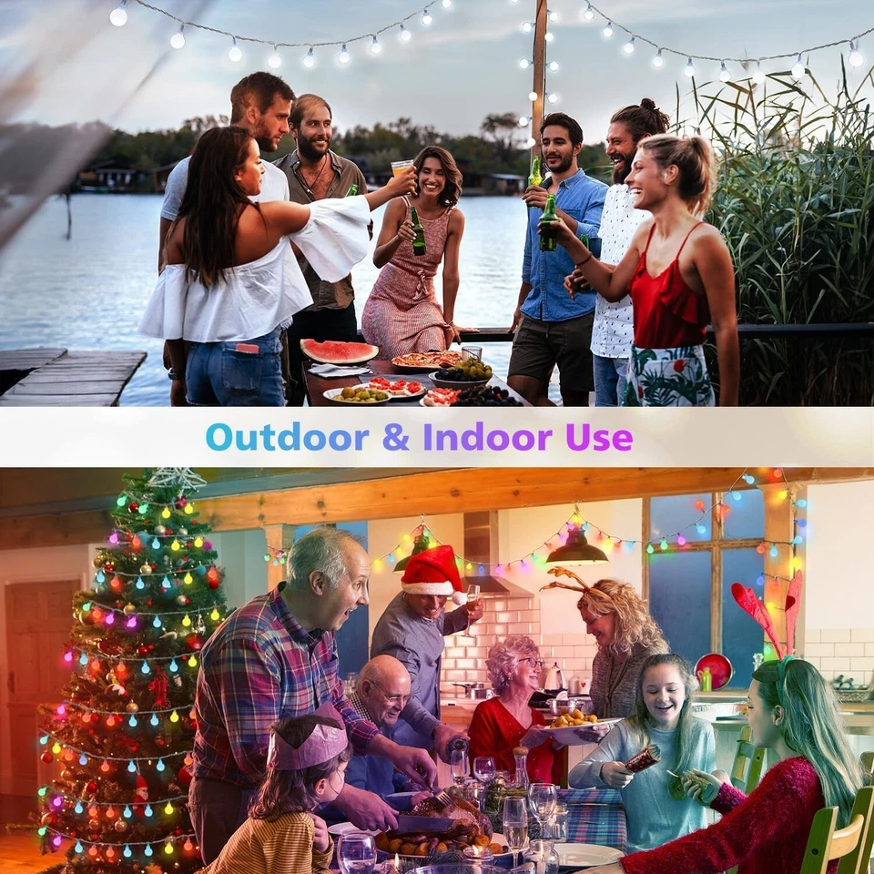 100 LEDs Battery Operated String Lights Globe Fairy Lights Tent Camping Garden - Image 3 of 4