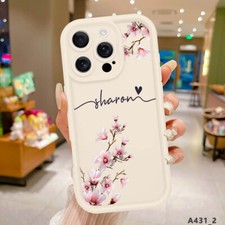 Girls Flowers Soft Cover Customized Phone Case For iPhone 16 Pro Max 13 14 12 15