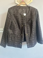 Black Bm Ladies Cropped Jacket Bnwt Size 16 