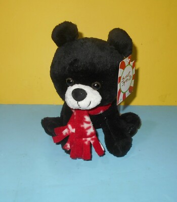 Animal Adventure Sweet Sprouts Target 8'' Black Bear Peppermint Scarf Plush