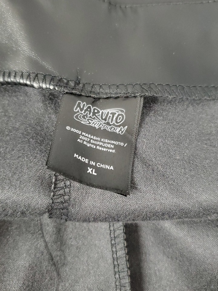 Naruto Shippuden Womens Costume Shorts Slick Faux Leather Zip Side Size