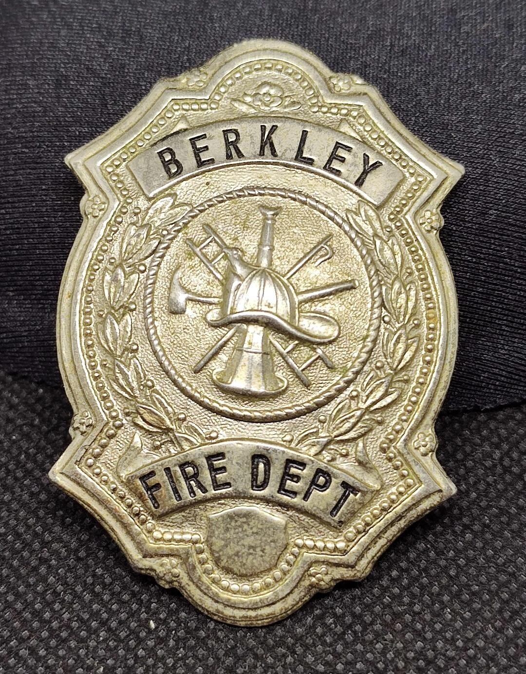 Berkley MA Fire Department Hat Badge OBSOLETE eBay