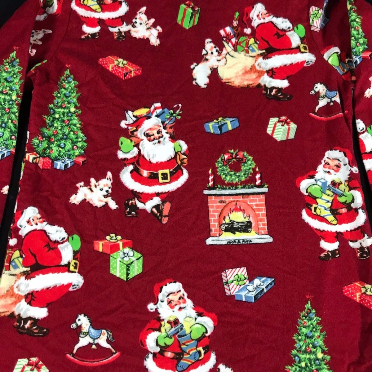 Pyjama En Flanelle 100% Coton Nick & Nora - Thème Noël à New York - Taille XXL - Neuf Avec étiquettes