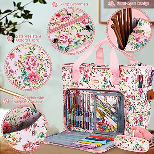 Knitting Kit Coopay Large Crochet Bag Knitting Bags And Totes