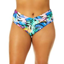 Time and Tru Women's Plus Mid Rise Bikini Swim Bottoms Multicolor Sz 2X 20w-22w