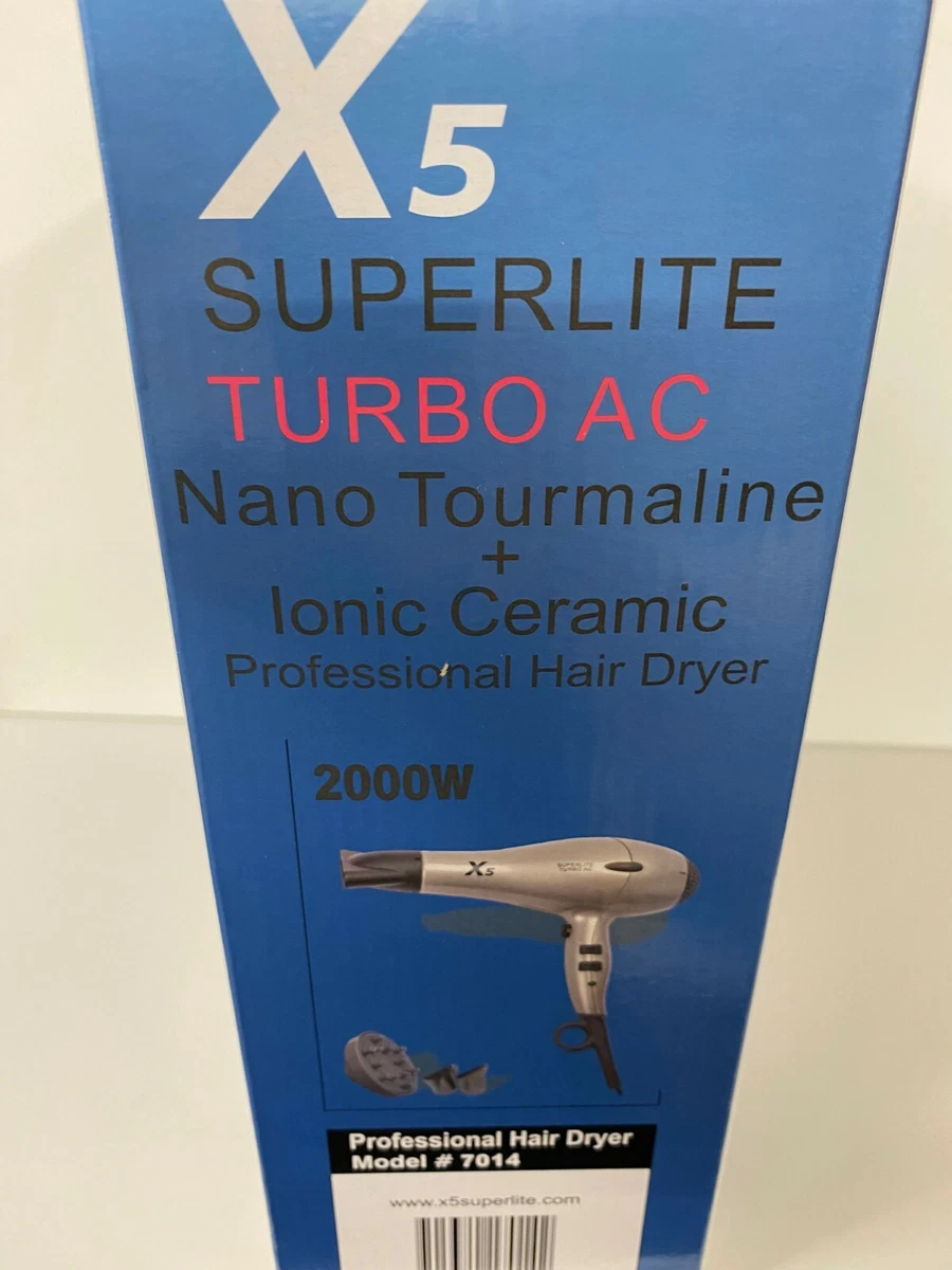 X5 Superlite turbo AC Nano Tourmaline Ionic ceramic profes Hair dryer 2000 W