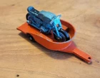 Matchbox Trailer w/ Honda Motorcycle Lesney, Orange/. No.38 NICE! Regular Wheels