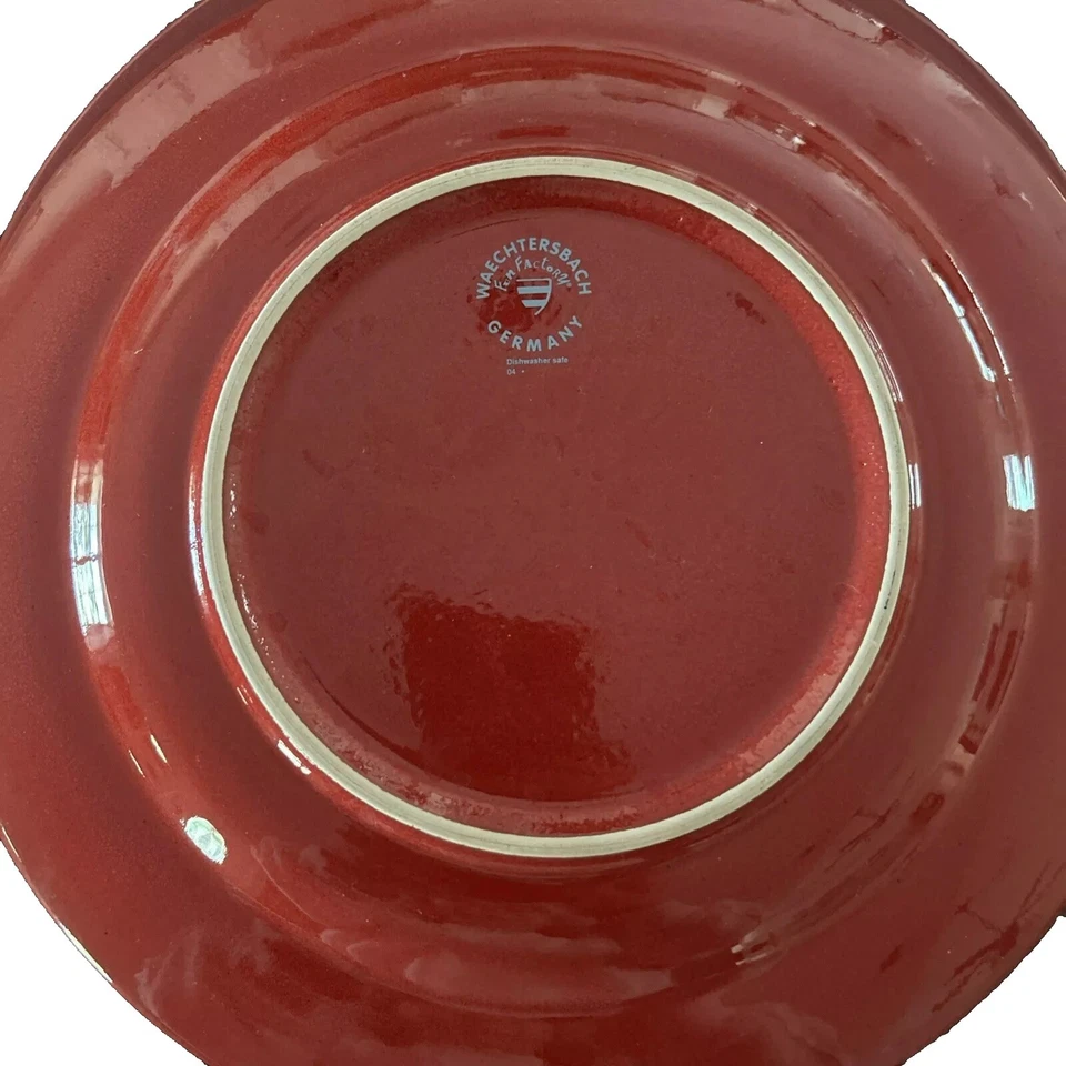 Waechtersbach Fun Factory Red Dinner Plate Germany German  11” - Image 3 of 3