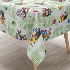 KEVKUS Tela Cerata Tovaglia P1205-2 Verde Pasqua Pasquale Angolare Rotondo Ovale