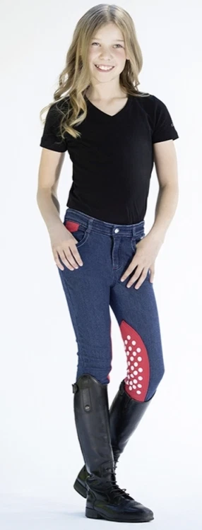 HKM Disney Minnie Mouse Kinder Jeans Reithose Gr. 116 122 128 140 (#10133)