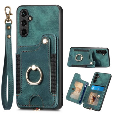 Leder Geldbörse Stoßfeste Hülle für Samsung S24 Ultra S23 S22 A34 A14 Abdeckung