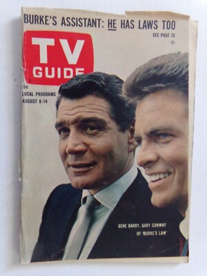 1964 TV Guide August 8-14 Burke's Law Gene Barry Gary Conway Kansas City Edition