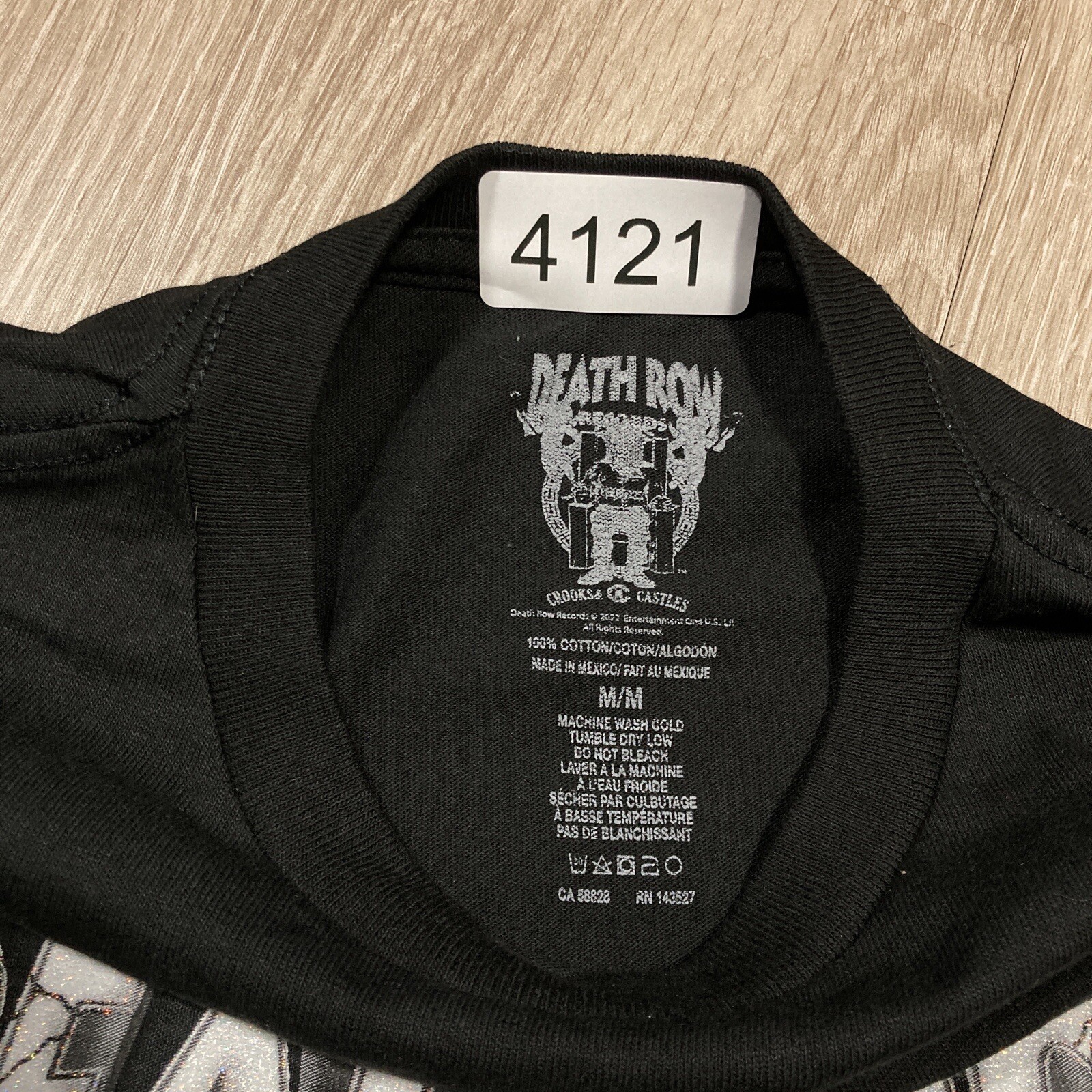 FILA Maglietta Death Row M NUOVA Crooks & Castles Rap Hip Hop Album Concerto Party Tour Maglietta